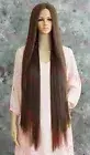 Super Long Straight Lace Front Human Hair Blend Wig Light Brown/Blonde EVFR