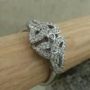 Sterling Silver Trinity Knot Ring Irish CZ Size 6 or 8 made in Ireland by Boru