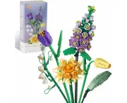 Mini Bricks Flower Bouquet Building Sets, Artificial Flowers, DIY Unique Decoration Home, 534 Pcs Botanical Collection for Ages 6-18 years Old Girl