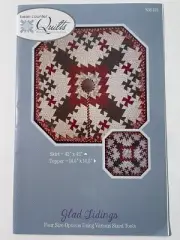 Glad Tidings Quilted Tree Skirt & Table Topper Pattern in four sizes #NM 139