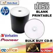BULK BUY Blank CD Discs Inkjet Printable HP Databank Pioneer CD-R 52X 700MB