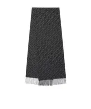 monogram jacquard scarf One size Black