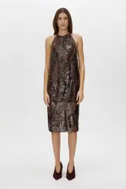 Hedione Sequin Skirt in Mocha Brown - CAMILLA AND MARC® C&M