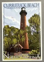 Currituck Beach Lighthouse - Outer Banks North Carolina - Lantern Press Postcard