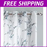 Charming Floral Grommet Curtains - 63 Inch Light Filter, Indoor Use Set of 2
