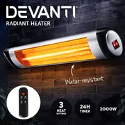 Devanti Electric Strip Heater Radiant Heaters 2000