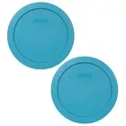 Pyrex 7201-PC 4-Cup Teal Blue Replacement Food Storage Lid Covers (2-Pack)