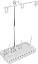 Thread Stand, Adjustable 3 Spool Holder, Heavy Plastic Base, Stand Alone Embroidery, Sewing or Quilting Thread Holder for Quilting DIY (Beige)
