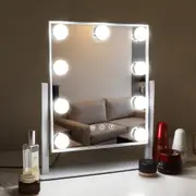 Makeup Mirror Lights Hollywood 9 LED Bulbs Dressing Table Bedroom 25x30cm