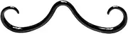 [XINXINGDINGSHENG] 14G Mustache Septum Ring 316L Surgical Steel Septum Piercing Hanger PVD Plated Nose Ring Piercing Jewelry for Men Women Black