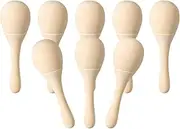 Ｓｉｍｈｏａ 8x Wooden Maracas Hand Painted Maracas DIY Unfinished Blank Maracas, Hand Percussion Rattles for Music Party Favors, Painting, S