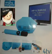 Karaoke The Singing Machine 4tv MP3 CD+G USB Microphone & Speaker NEW blue