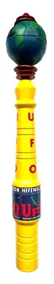HARPOON UFO - HEFEWEIZEN UNFILTERED WHEAT - BEER TAP HANDLE TALL EARTH
