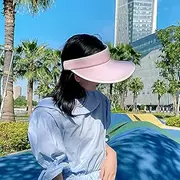 [LAYBAY] Women Sun Visor Hat Hat Women's Summer Anti-Ultraviolet Sun Hat, Big Brim, Empty Top Hat, Big Brim to Cover The Face, Sun Hat 54~58cm (Color : C)