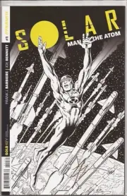 SOLAR: MAN OF THE ATOM #1 - B&W HIGH END VARIANT W/COA SIGNED BY FRANK BARBIERE