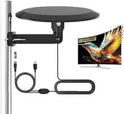 Long Range Digital TV Antenna Outdoor Indoor Smart TV Aerial for Attic RV with Booster, Freeview 4k/ HDTV/ 1080P TV local channels with 32ft Coax Cable