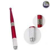 Microblading Pen – Manual Tattoo Eyebrow Needles Holder, RED / BLUE Aluminium UK
