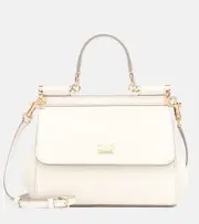 [Dolce & Gabbana] Dolce & Gabbana Sicily Small leather shoulder bag One Size white