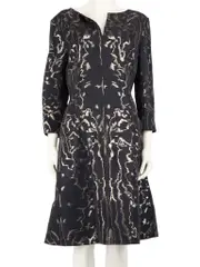 Black Jacquard Pattern Dress