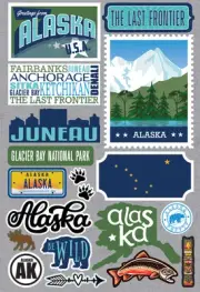 3 Pack Reminisce Jet Setters 3.0 State Dimensional Stickers-Alaska JET-001
