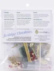 Nostalgic Christmas Beaded Crystal Ornament Kit Christmas Tree Makes 4