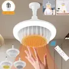 LED Ceiling Fan Heater with Light E27 Bathroom Heating Living Room Lamp + Remote