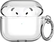 USTIYA Case for Apple AirPods 4 Cover AirPods4 2024 Shock-Absorption Transparent TPU Thickening (Clear)
