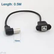 10pcs 50cm Printer Scanner Extension B Cable Right Angle Male to Female Screw