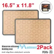 2Pcs Silicone Baking Mat Pastry Cake Macaron Macaroon Oven Mould Sheet Non-Stick