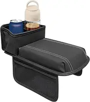 Center Console Pad | Center Console Pad Cover Protector | Armrest Box Pad for Car, Console Cover with Storage Pockets for Cars, Auto, Trucks