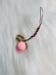 Japan Maneki Neko Lucky Peach Phone charm Chime Bell Good Luck Fortune