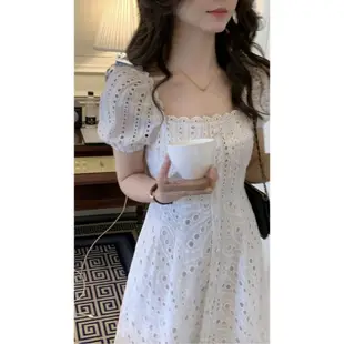 長裙 夏季洋裝 白色洋裝 韓版洋裝