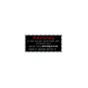 Mongoose 2 color PRISM Warning decal. - Old school bmx