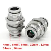 Pneumatic Push-in Fittings 4-16mm Tube Hose Bulkhead Connector A2 304 Stainless