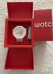 Swatch Bio ceramic White Big Watch -New In Box