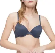 Calvin Klein Women’s Perfectly Fit T-Shirt Bra F3837 - Speakeasy Blue- 34D