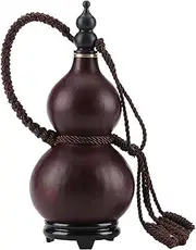 [WBRSybAU] Natural Wine Gourd, Outdoor Portable Water Bottle with Lid, Handicraft Jug Decor Jar for Liquors/Wine, Daily Drinking Use,Height 16cm