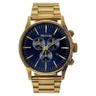 Brand New Nixon sentry chrono blue sunray dial men's watch A386-1922 A3861922