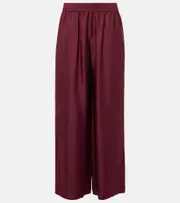 [Lisa Yang] Lisa Yang Silk satin wide-leg pants XS burgundy