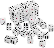 Kisangel 50pcs Acrylic Dice Props with Numbers for Board Games Lightweight Game Playing Dice for Parties Family Gatherings and Bar Entertainment