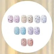 PINNI Egg Shell Gel Nail Polish Kit, Speckled Nail Polish Gel Nail Polish Sequins Glitter Semi-permanent UV Gel Polish Shiny Gel Nail Varnish Shiny Shimmer White Gel polish