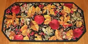 NEW Uniq Handmade Quilted Table Runner Apples Leaves Acorns 13x25 Rectangle