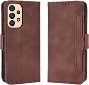 Cover Compatible with Samsung Galaxy A73 5G,Compatible with Samsung Galaxy A73 5G [Dual Card Slot][Flip Stand][Phone Case][Magnetic Clasp] Wallet Brown