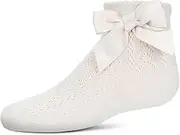 [MeMoi] Girls' Knit Openwork Bow Anklet Socks