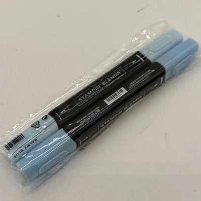 Stampin Up Stampin Blends Markers Balmy Blue Alcohol Based Ink Light Dark