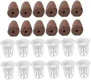 12 Sets Hydroponics Nursery Blocks Durable Soilless Cultivation Baskets for Plants Flowers and Vegetables Lightweight and Practical Planting Buckets