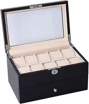 Watch Display Box 16-compartment Double-layer Large-capacity Watch Storage Box Multi-functional Jewelry Storage Box Wooden Watch Stand Watch Cases for Men FANDIAO