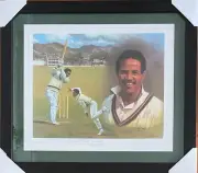 GARY SOBERS SIGNED AND FRAMED PRINT