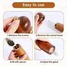 Wood Salt and Pepper Grinder Set with Base Coarseness Adjustable Salt xdrih