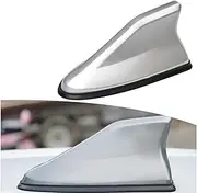 Shark Fin Antenna Car Shark Fin Antenna for Renault Kwid Espace Kangoo Alaskan Fluence,AM/FM/DAB Roof Car Radio Aerial, Car Antenna Replacement, Car Accessories,E/Red(Color:F/Silver)